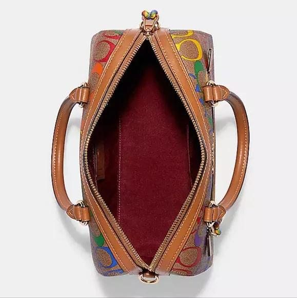 Coach Rainbow Rowan Satchel Convertible in Crossbody Bag